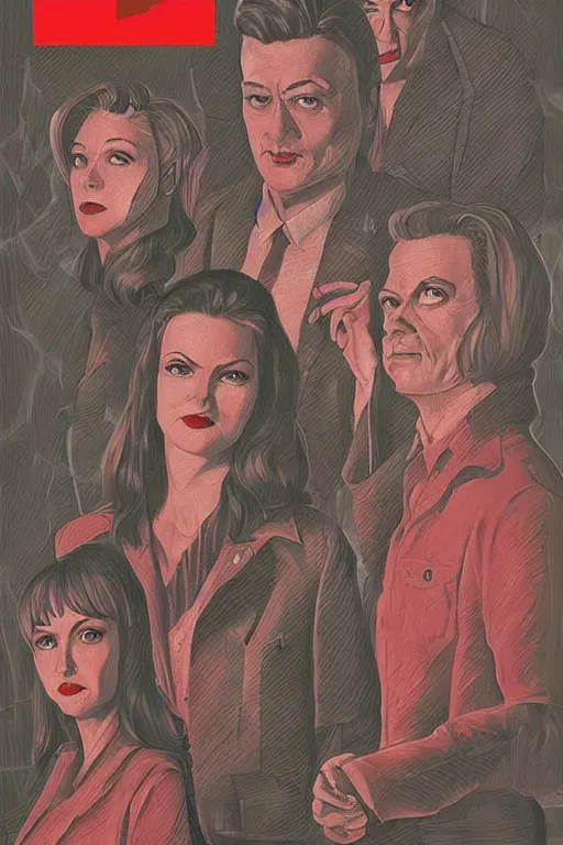 Image similar to Pulp book cover of Twin Peaks artwork by RAB quruiqing