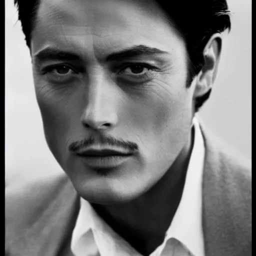 Image similar to a perfect portrait of Alain Delon