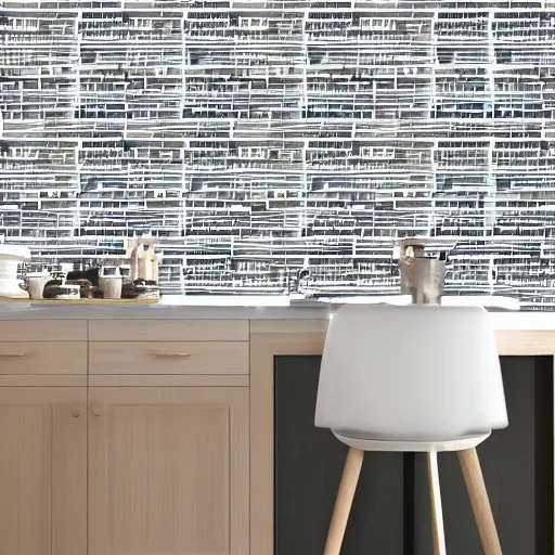 Image similar to modern kitchen wallpaper pig design. expensive