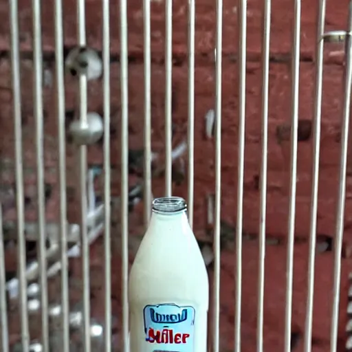 Image similar to bottle of milk inside a jail