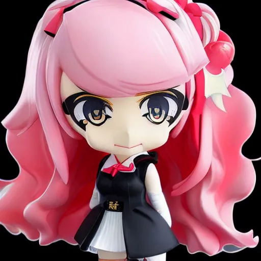 Image similar to Ann Takamaki from Persona 5, elegant, 2d, ultra highly detailed, digital painting, smooth, sharp focus, nendoroid kawaii chibi