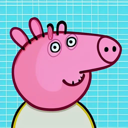 Image similar to peppa pig head shaped turbo, turbo head, exhaust, mechanical, engine