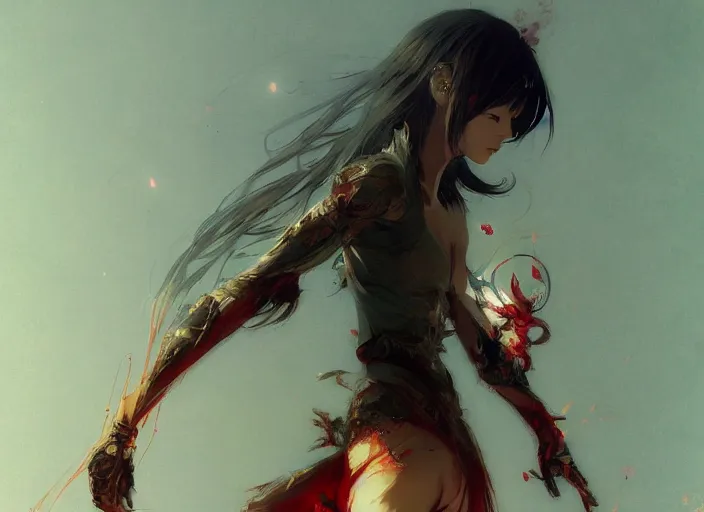 Prompt: anime girl intricate, elegant, highly detailed, vivid colors, john park, frazetta, sparth, ruan jia, jeffrey catherine jones