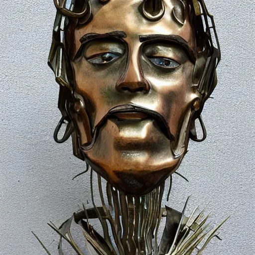 Image similar to metal sculpture of christian funnell