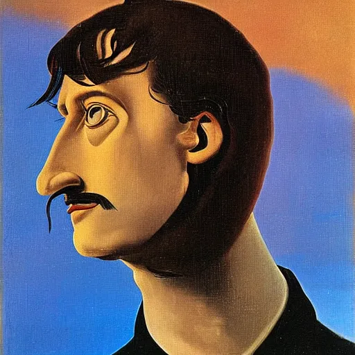 Image similar to portrait of porter robinson by salvador dali