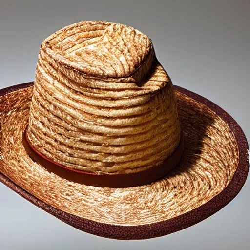 Image similar to a a hat made out of toast