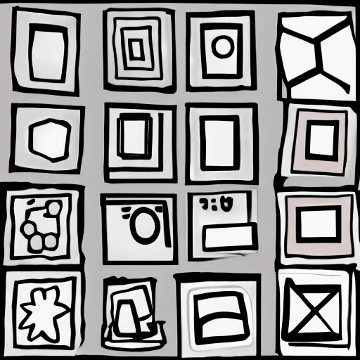 Prompt: many 3d blocks, hard outline, modern art style