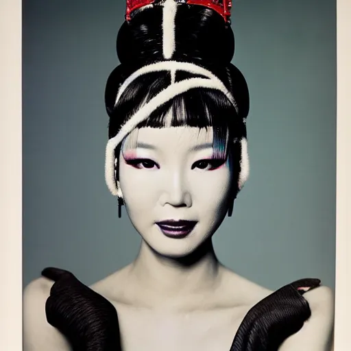 Prompt: photo of chinese beauty by Terry Richardson by Mark Mann by Richard Avedon, colorful, sharpen, 4k, 85mm, award winning