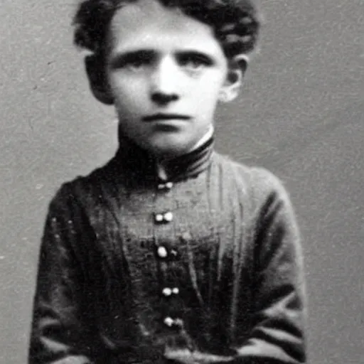 Image similar to an old photograph of a victorian child filled with spiders