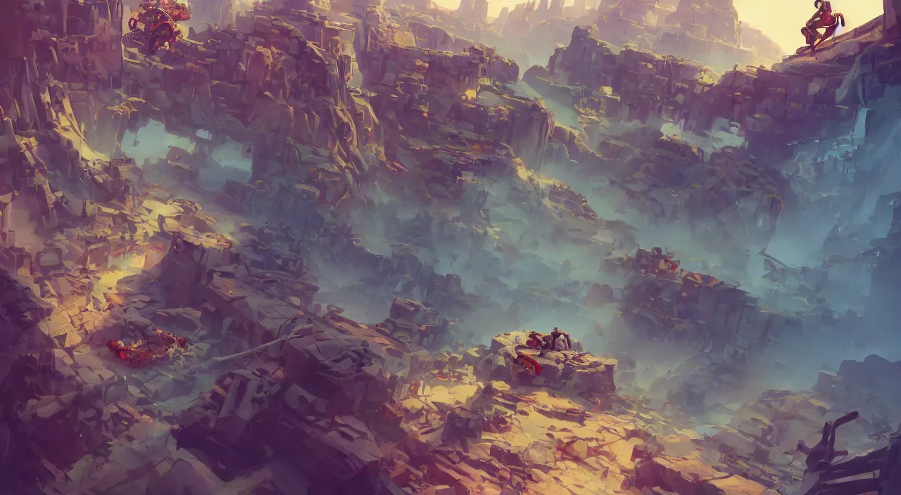 Image similar to grounded camera low angle arabian marketplace skyup vivid tissu color fabric greeble block jungle dirt wall fortress volume lighting video game icon, 2 d game art gta cover, official fanart behance hd artstation by jesper ejsing, by rhads, makoto shinkai and lois van baarle, ilya kuvshinov, rossdraws