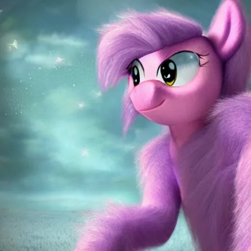 Image similar to photo of a sasquatch that looks like a my little pony