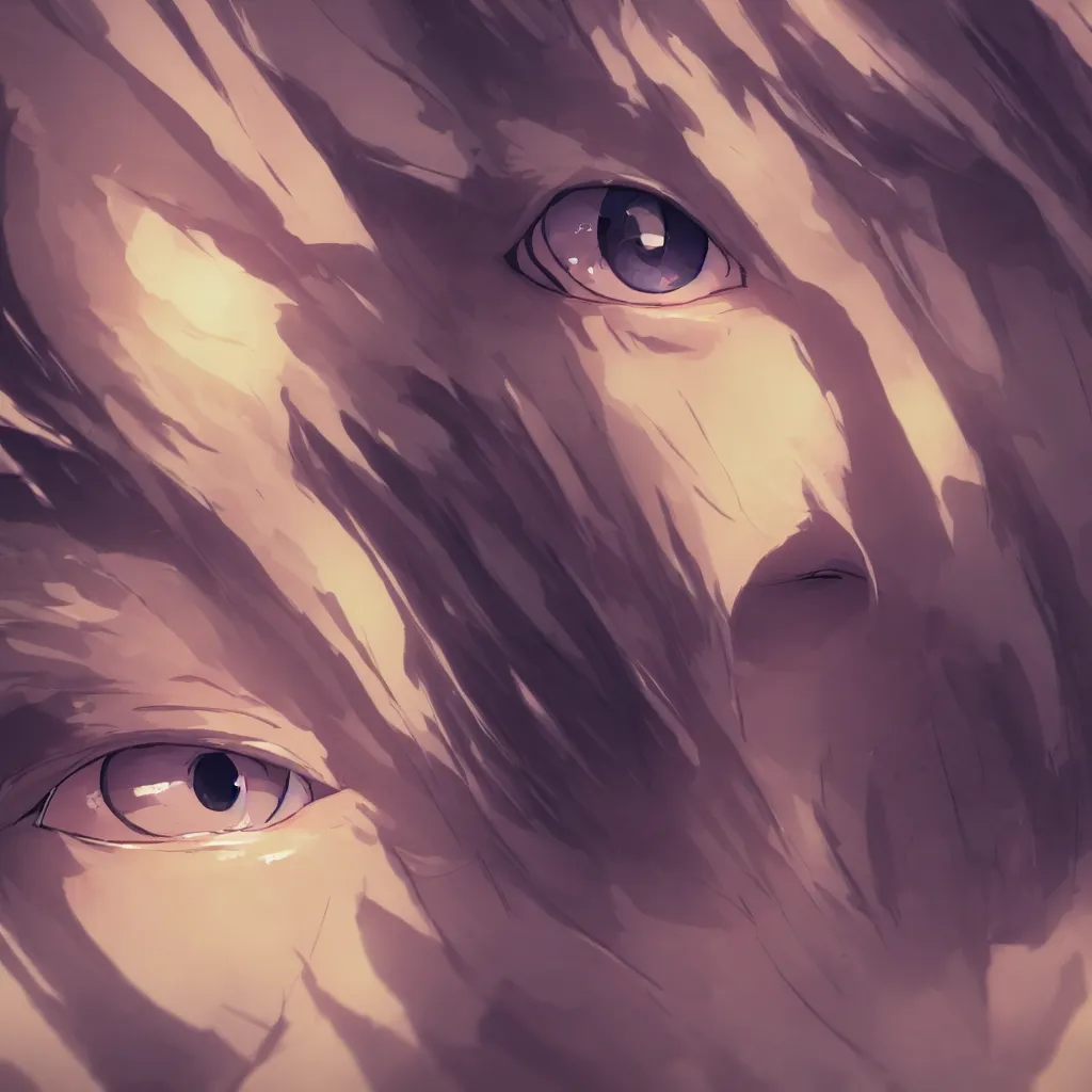 Image similar to fish eye lens close up of a man side eyeing the camera with a sympathetic look, style of makoto shinkai and artgerm and loish, dynamic lighting, trending on artstation, best of behance,