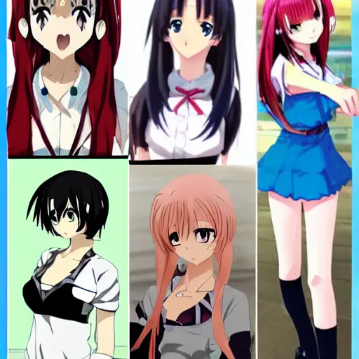 Image similar to the average anime girl. in the average anime pose. anime style.