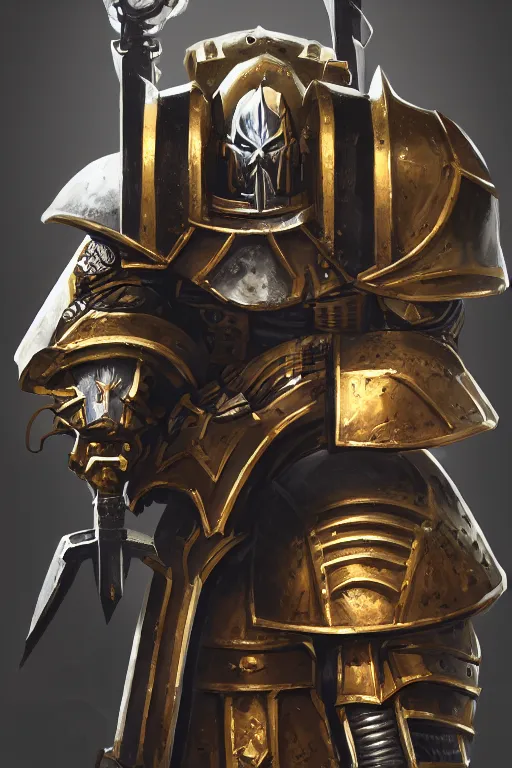 Image similar to armor portrait heros warhammer 4 0 k horus heresy fanart - the primarchs emperor by johannes helgeson animated with vfx concept artist & illustrator global illumination ray tracing hdr fanart arstation zbrush central hardmesh 8 k octane renderer comics stylized