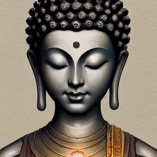 Buddha, closeup, D&D, intricate, elegant, highly | Stable Diffusion ...