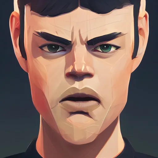 Image similar to face icon stylized minimalist call of duty, loftis, cory behance hd by jesper ejsing, by rhads, makoto shinkai and lois van baarle, ilya kuvshinov, rossdraws global illumination