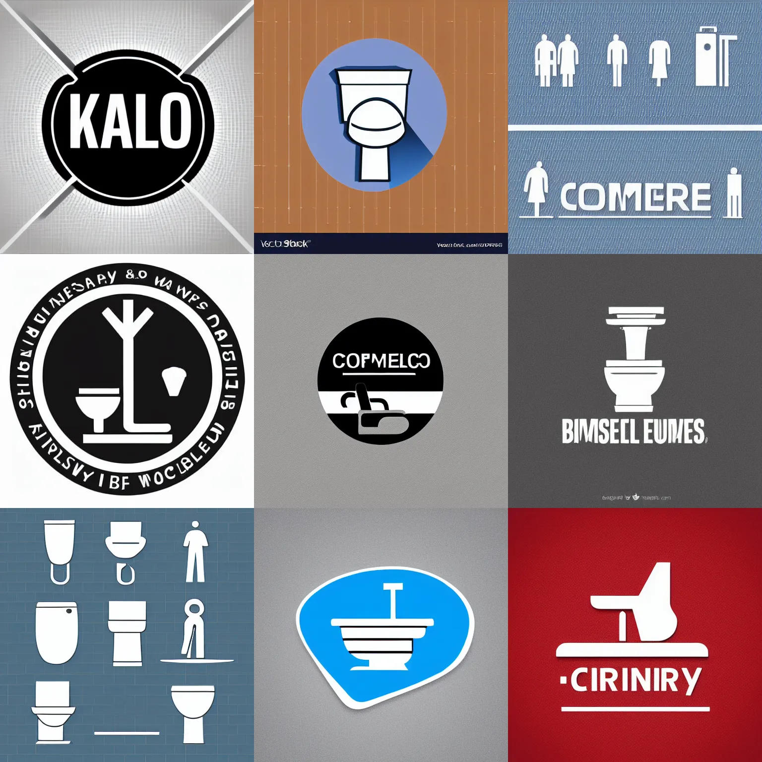 Prompt: logo for company that sells toilets, minimalistic, vector art