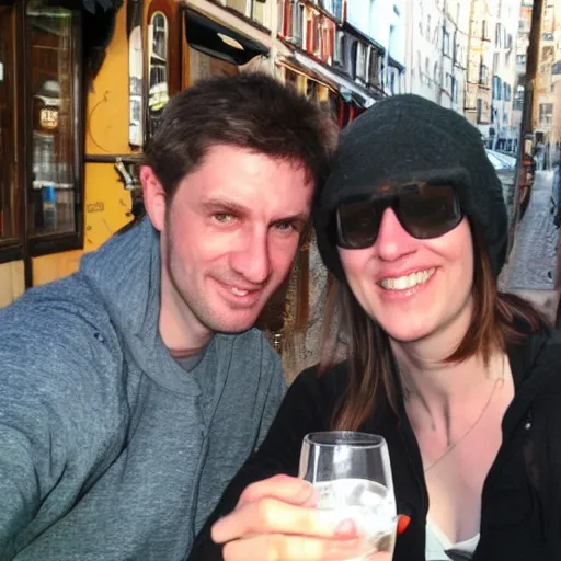 Prompt: having a drink with Jon and Becky I'm Prenzlauer berg