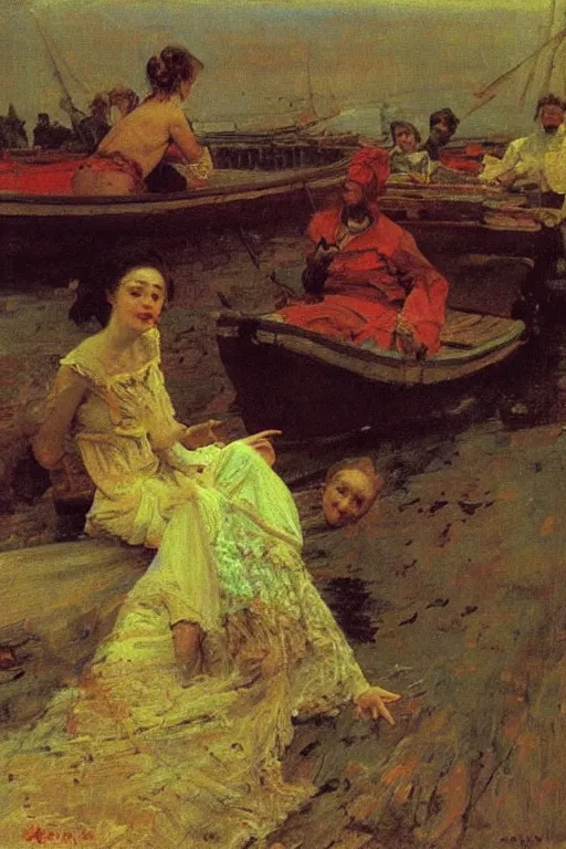 Prompt: 1970 by Ilya Repin