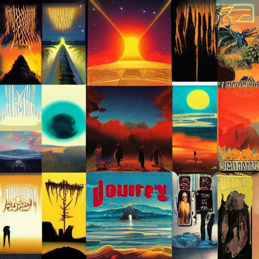 Prompt: journey album covers