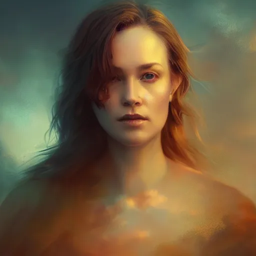 Image similar to majestic gracious regal female angel portrait, atmospheric lighting, painted, ethereal, intricate, volumetric lighting, beautiful, rich deep colours masterpiece, golden hour, sharp focus, ultra detailed, by leesha hannigan, ross tran, thierry doizon, kai carpenter, ignacio fernandez rios