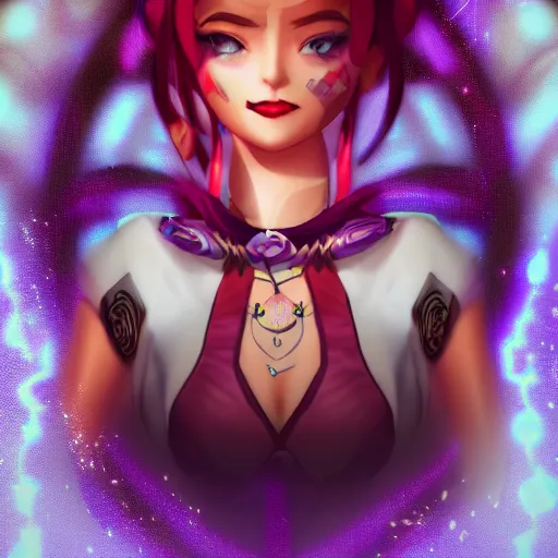 Prompt: jinx portrait, cinematic