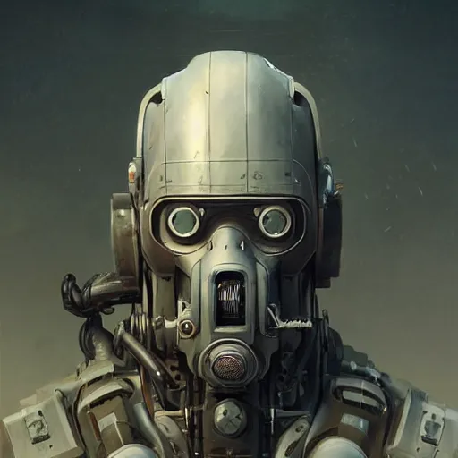 Image similar to a highly detailed epic cinematic concept art CG render digital painting artwork: dieselpunk steaming half man half robot. By Greg Rutkowski, Ilya Kuvshinov, WLOP, Stanley Artgerm Lau, Ruan Jia and Fenghua Zhong, trending on ArtStation, subtle muted cinematic colors, made in Maya, Blender and Photoshop, octane render, excellent composition, cinematic atmosphere, dynamic dramatic cinematic lighting, precise correct anatomy, aesthetic, very inspirational, arthouse