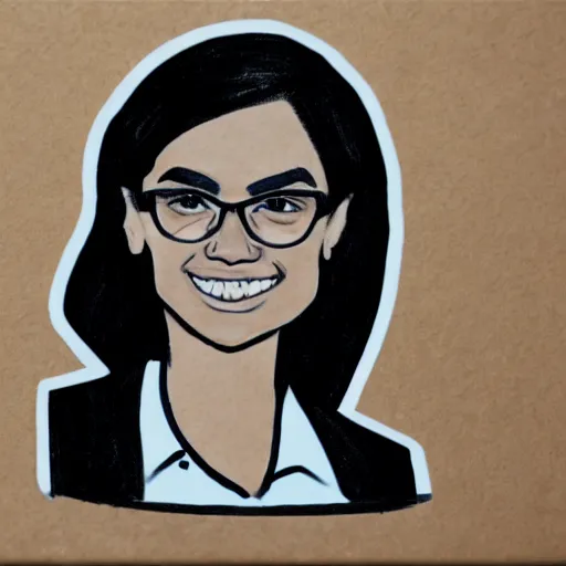 Image similar to a picture of alexandria ocasio cortez in the art style of sakimichan