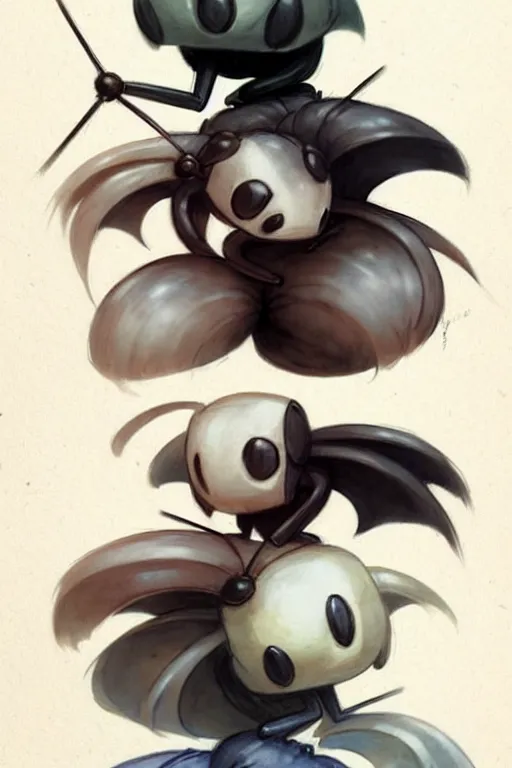 Image similar to ( ( ( ( ( 1 9 5 0 s hollow knight new characters. muted colors. ) ) ) ) ) by jean - baptiste monge!!!!!!!!!!!!!!!!!!!!!!!!!!!!!!