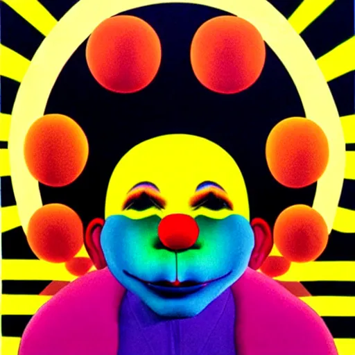 Image similar to manic clown by shusei nagaoka, kaws, david rudnick, airbrush on canvas, pastell colours, cell shaded, 8 k