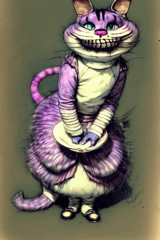 Prompt: ( ( ( ( ( 2 0 5 0 s retro future alice in wonderland cheshire cat. muted colors. ) ) ) ) ) by jean - baptiste monge!!!!!!!!!!!!!!!!!!!!!!!!!!!!!!