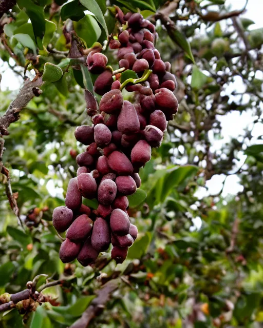 Image similar to golumn picking up carob fruits