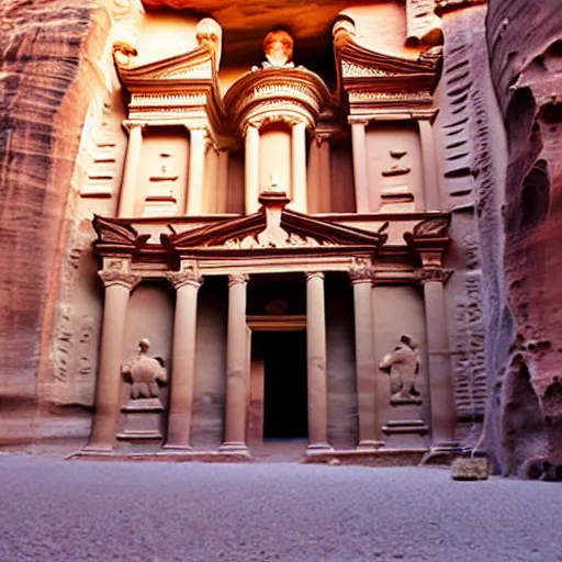 Image similar to Petra but it is a gothic cathedral