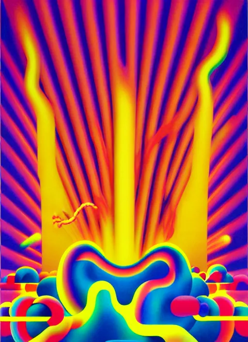 Image similar to explosion by shusei nagaoka, kaws, david rudnick, airbrush on canvas, pastell colours, cell shaded!!!, 8 k