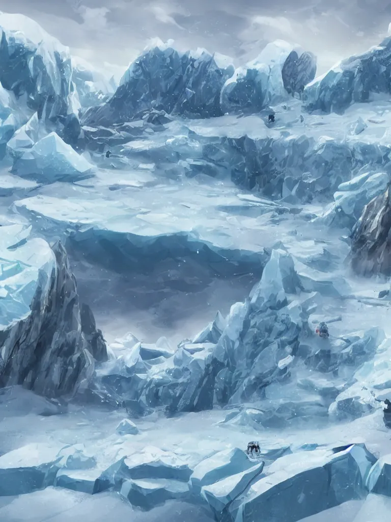 Image similar to antarctica by disney concept artists, blunt borders, rule of thirds