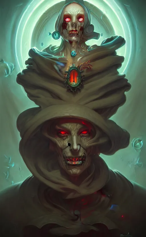 Image similar to portrait of the necromancer by peter mohrbacher, hyper detailed, lineart