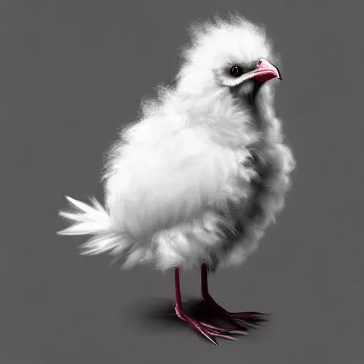 Prompt: professional digital art of a cute and fluffy avian creature that does not exist, best on artstation