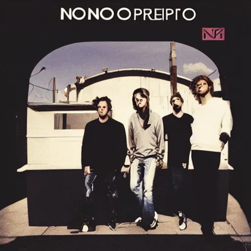 Prompt: album cover of a pop group named no problemo, album cover art, album cover