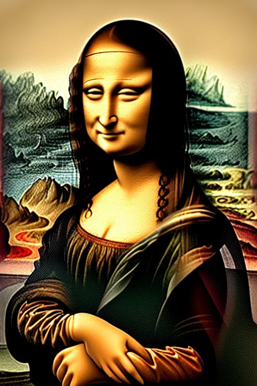 Image similar to modern mona lisa