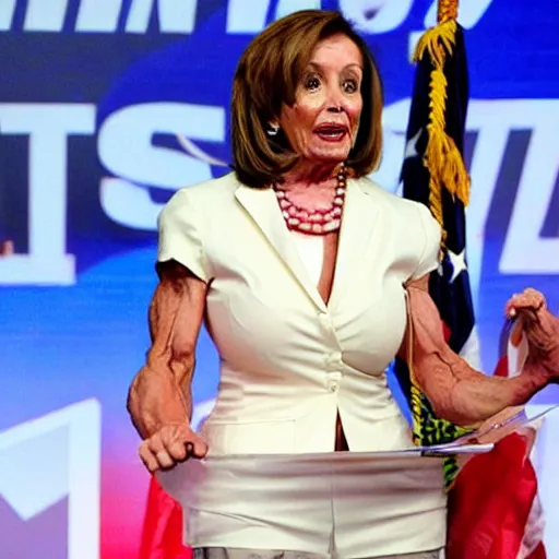 Image similar to john cena body - slamming nancy pelosi