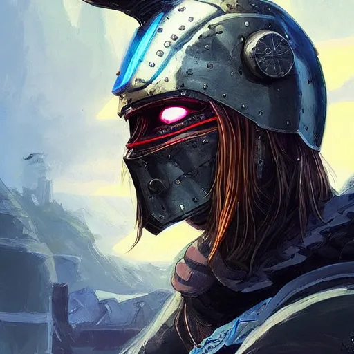 Image similar to cyberpunk viking helmet mask warrior goddess robot ninja fantasy, art gta 5 cover, official fanart behance hd artstation by jesper ejsing, by rhads, makoto shinkai and lois van baarle, ilya kuvshinov, ossdraws