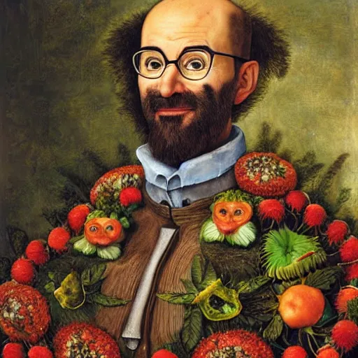 Image similar to Michael Vsauce by Giuseppe Arcimboldo