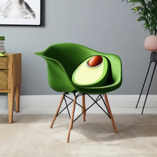 Image similar to avocado armchair cartoon