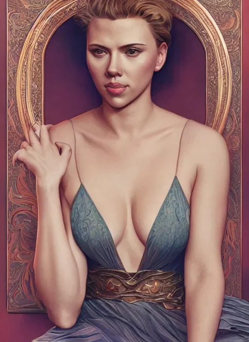 Image similar to full length photo of scarlett johansson the cover of sports illustrated 1 9 6 5, intricate, elegant, highly detailed, digital painting, artstation, concept art, matte, sharp focus, illustration, hearthstone, art by artgerm and greg rutkowski and alphonse mucha