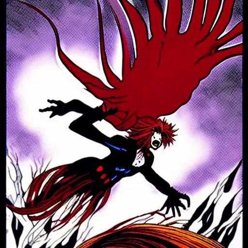 Image similar to death phoenix xmen manga by junji ito