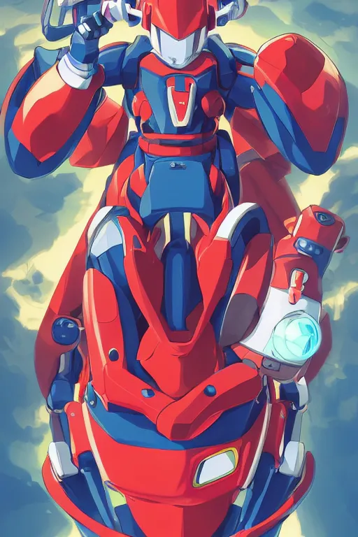 Image similar to robot ninja mask helmet megaman x zero rockman 2 0 2 2 switch game boss legacy collection fanart artsation, art gta 5 comics, behance hd by jesper ejsing, by rhads, makoto shinkai and lois van baarle, ilya kuvshinov, rossdraws global illumination ray tracing