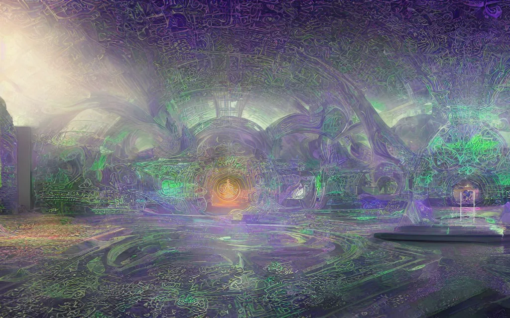 Image similar to prophecy of a techno - spiritual utopian temple, perfect future, award winning digital art