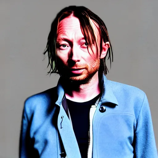 Prompt: happy thom yorke