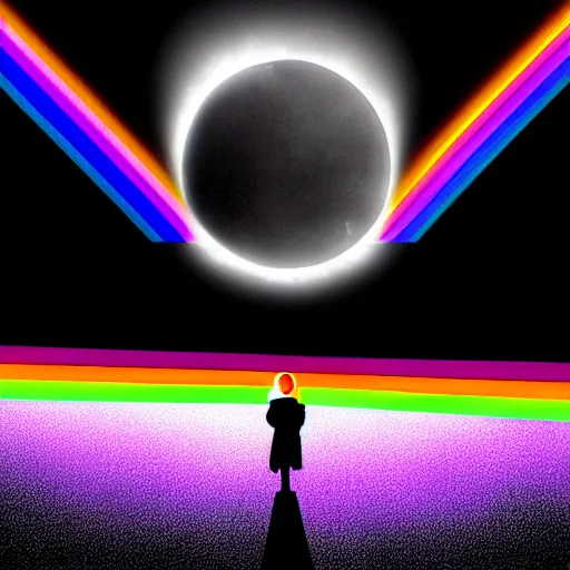 Image similar to pink floyd dark side of the moon, album cover, music 🎶, digital art