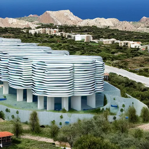 Prompt: a research station architecture in varosha, cyprus